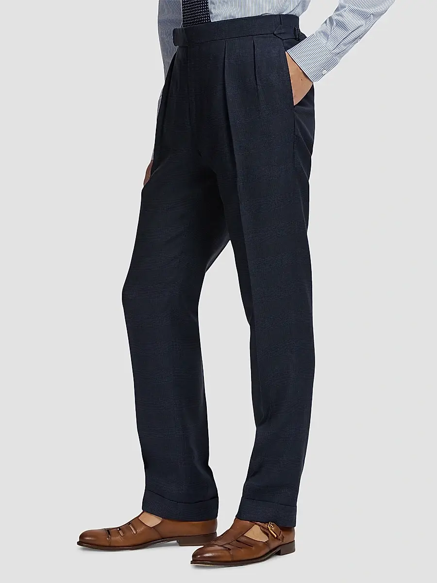 Ralph Lauren Purple Label Men's Gregory Glen Check Cashmere-Silk Trousers | Thumbnail 6 Ralph Lauren Purple Label Men's Gregory Glen Check Cashmere-Silk Trousers | Thumbnail 6