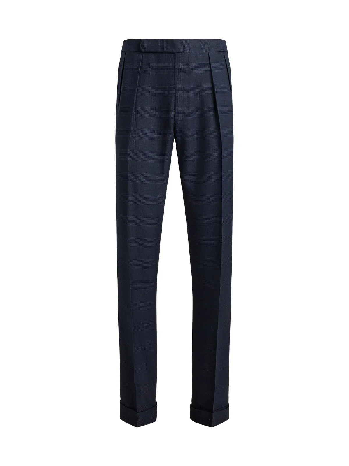 Men's Gregory Glen Check Cashmere-Silk Trousers