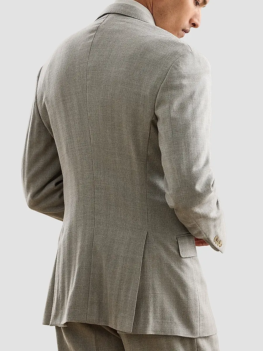 Ralph Lauren Purple Label Men's Herringbone Cashmere-Wool Single-Breasted Sportcoat | Thumbnail 9