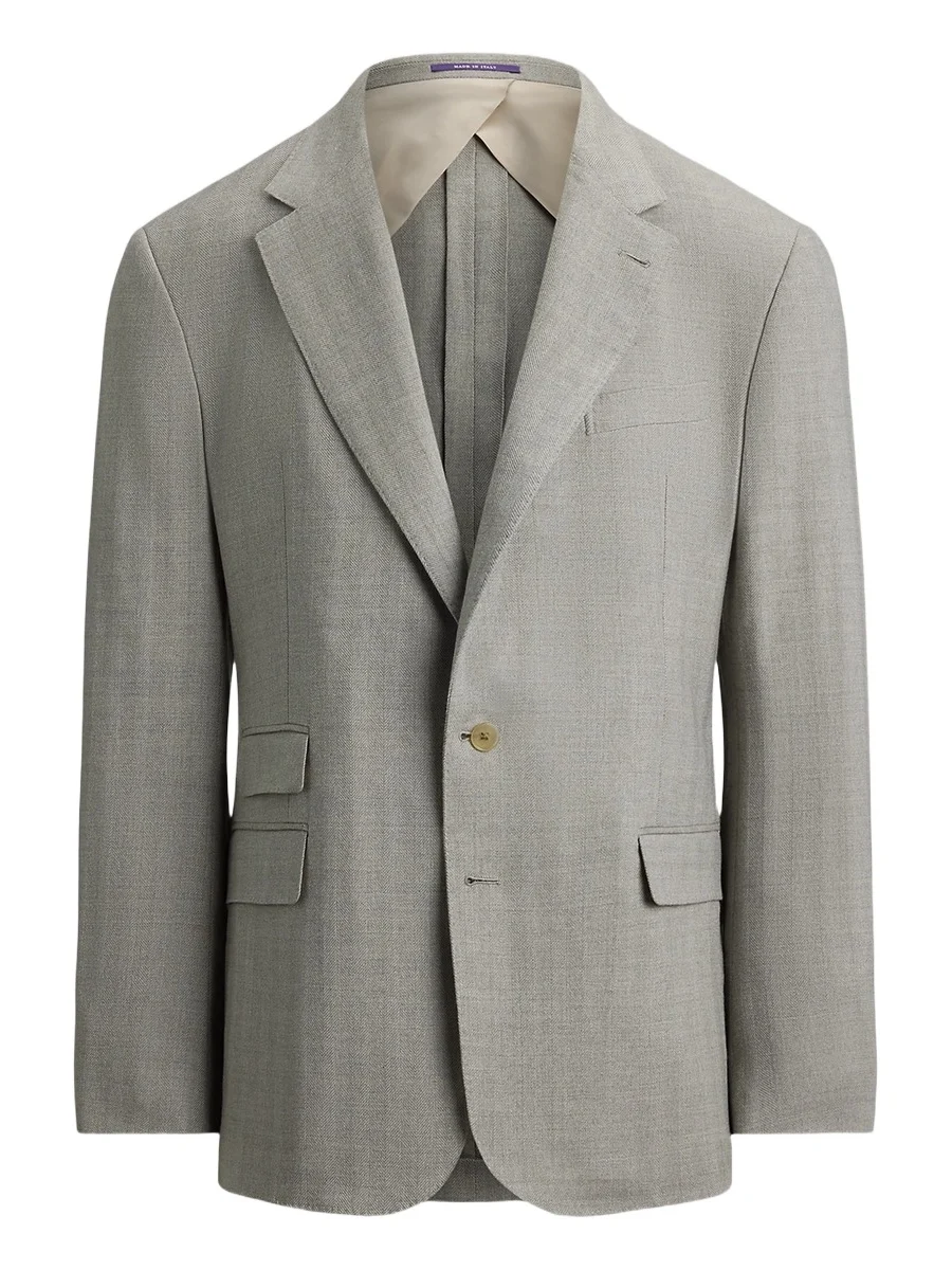 Men's Herringbone Cashmere-Wool Single-Breasted Sportcoat Men's Herringbone Cashmere-Wool Single-Breasted Sportcoat