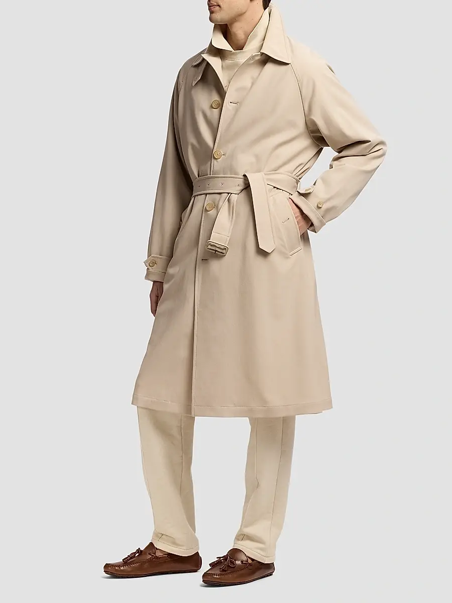 Ralph Lauren Purple Label Men's Hand-Tailored Wool-Blend Balmacaan Coat | Thumbnail 3 Ralph Lauren Purple Label Men's Hand-Tailored Wool-Blend Balmacaan Coat | Thumbnail 3