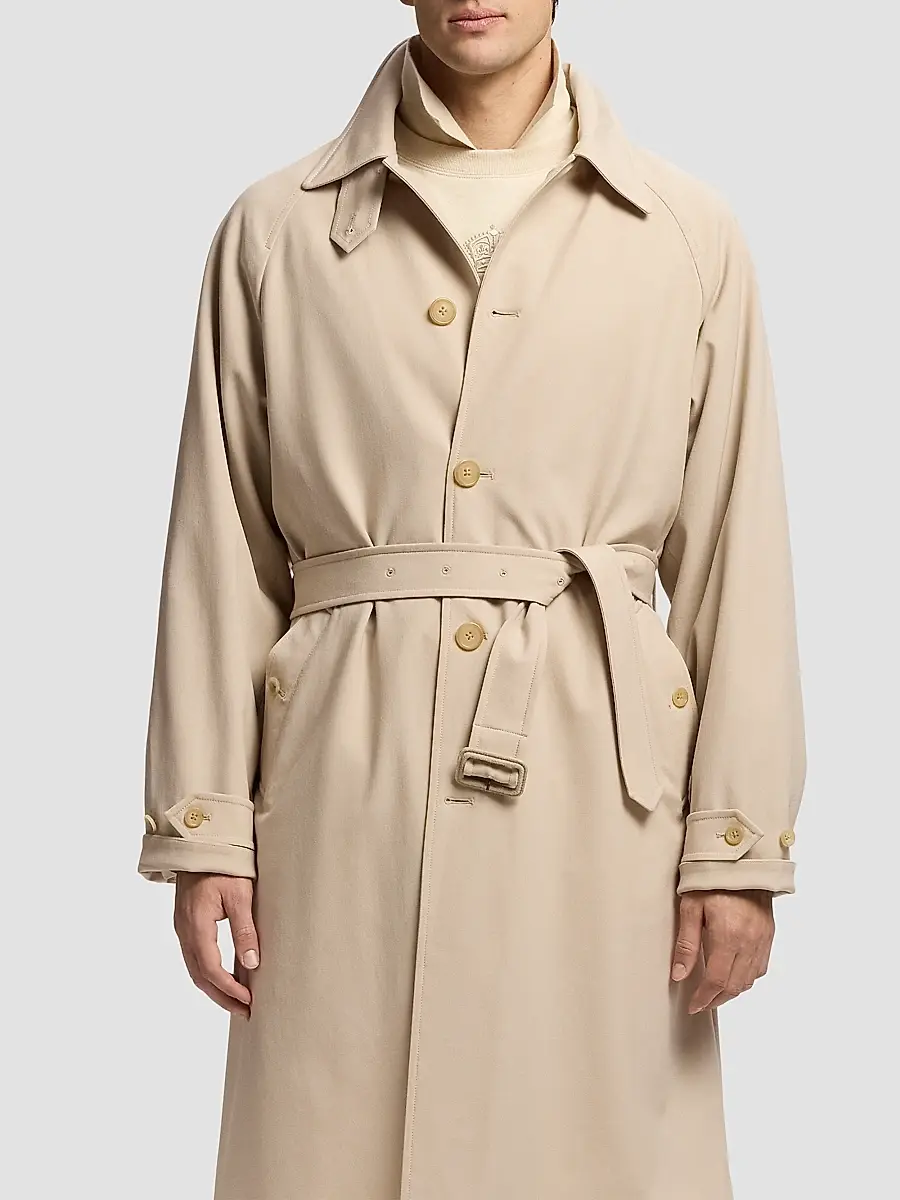 Ralph Lauren Purple Label Men's Hand-Tailored Wool-Blend Balmacaan Coat | Thumbnail 4 Ralph Lauren Purple Label Men's Hand-Tailored Wool-Blend Balmacaan Coat | Thumbnail 4