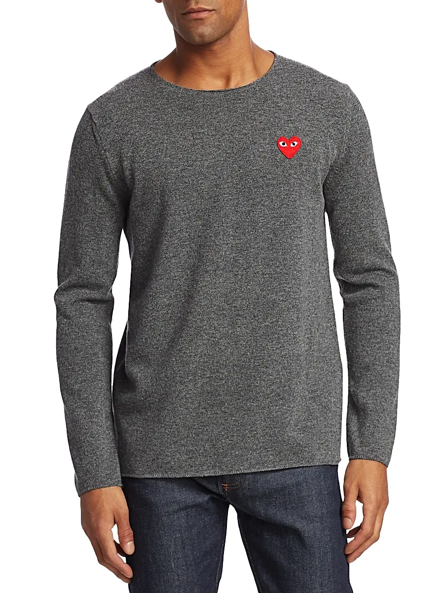 Comme des Garçons PLAY Men Signature Wool Sweater | Thumbnail 3