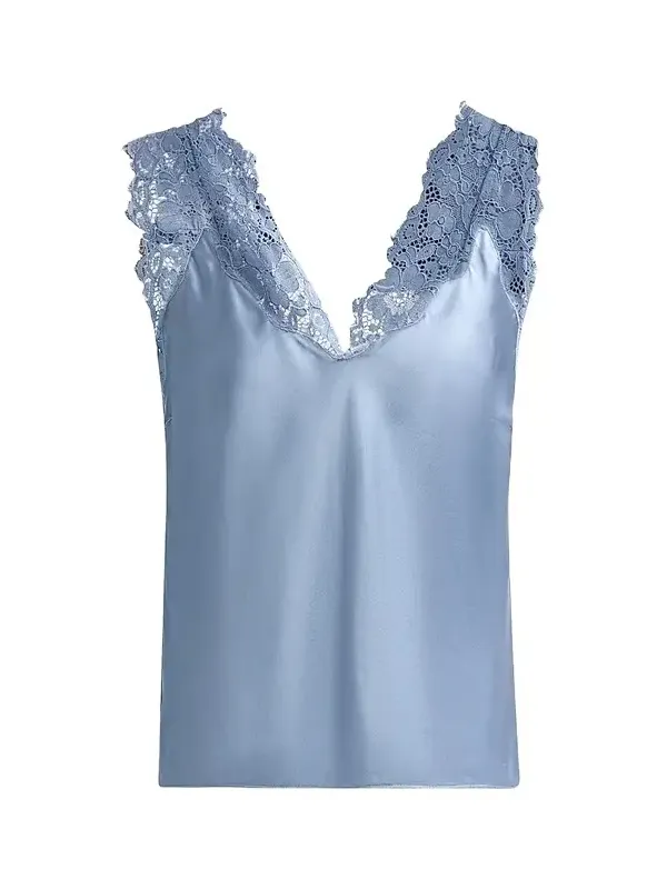 Women's Ola Lace Trim Satin Camisole Women's Ola Lace Trim Satin Camisole