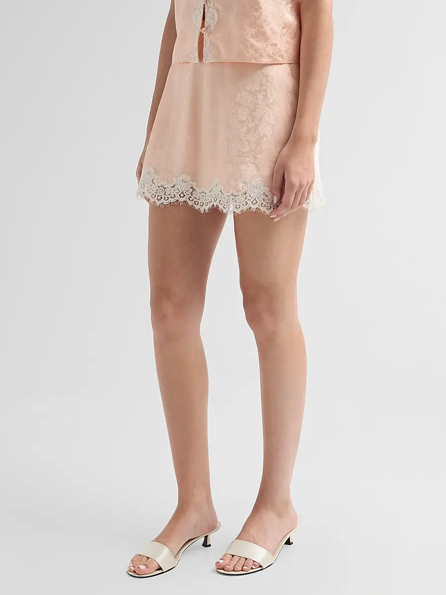 Cami NYC Women's Mildred Lace Trim Mini Skirt | Thumbnail 4 Cami NYC Women's Mildred Lace Trim Mini Skirt | Thumbnail 4