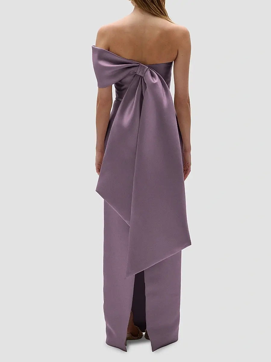 Amsale Women's Satin One-Shoulder Column Gown | Thumbnail 3 Amsale Women's Satin One-Shoulder Column Gown | Thumbnail 3