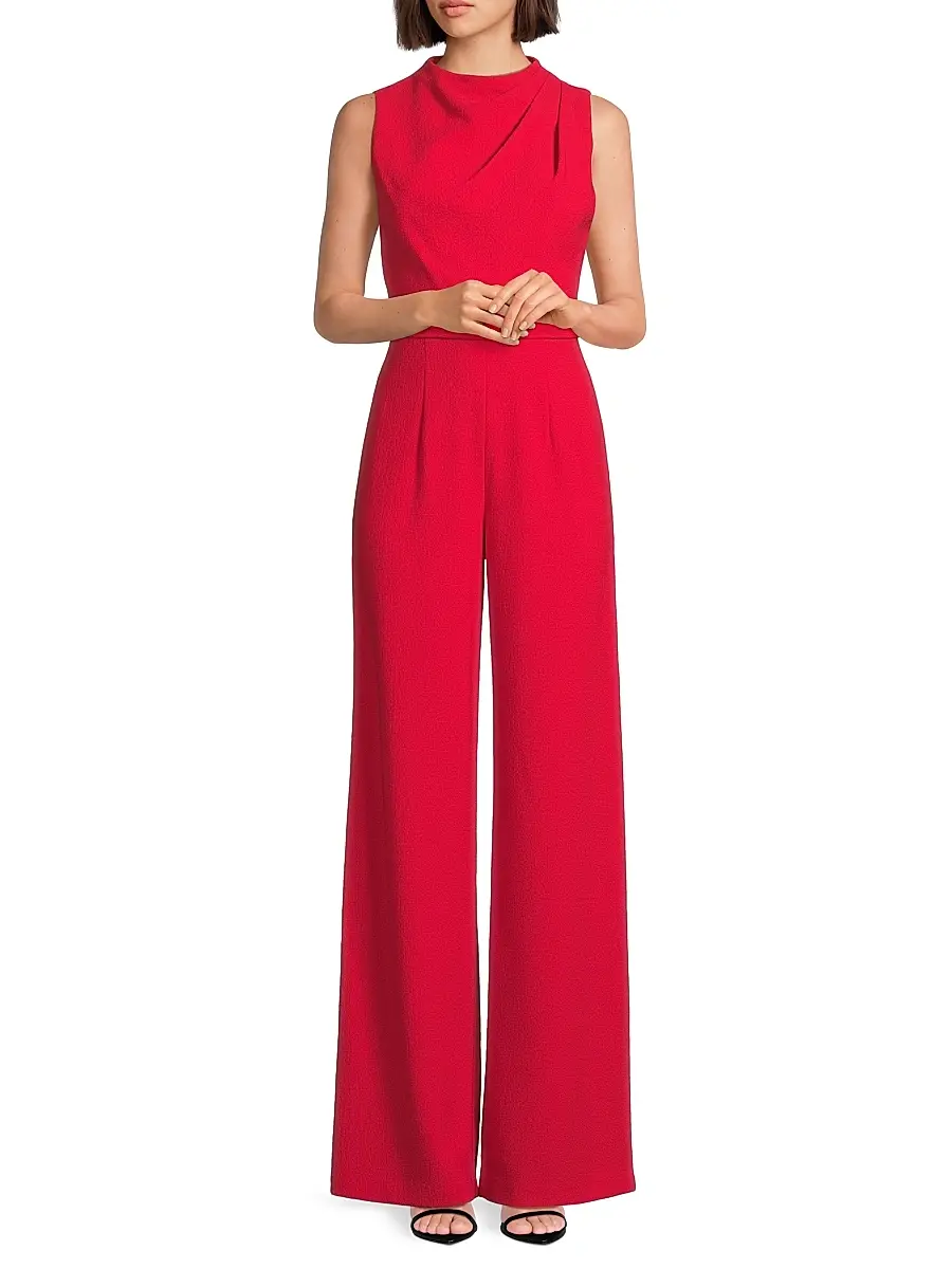 BLACK HALO Women's Corinne Sleeveless Flared-Leg Jumpsuit | Thumbnail 2
