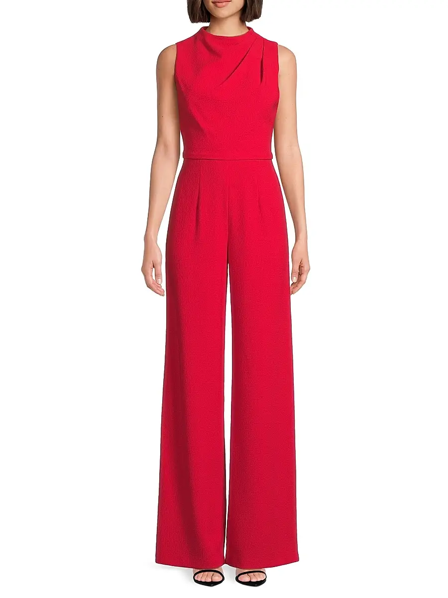 BLACK HALO Women's Corinne Sleeveless Flared-Leg Jumpsuit | Thumbnail 3
