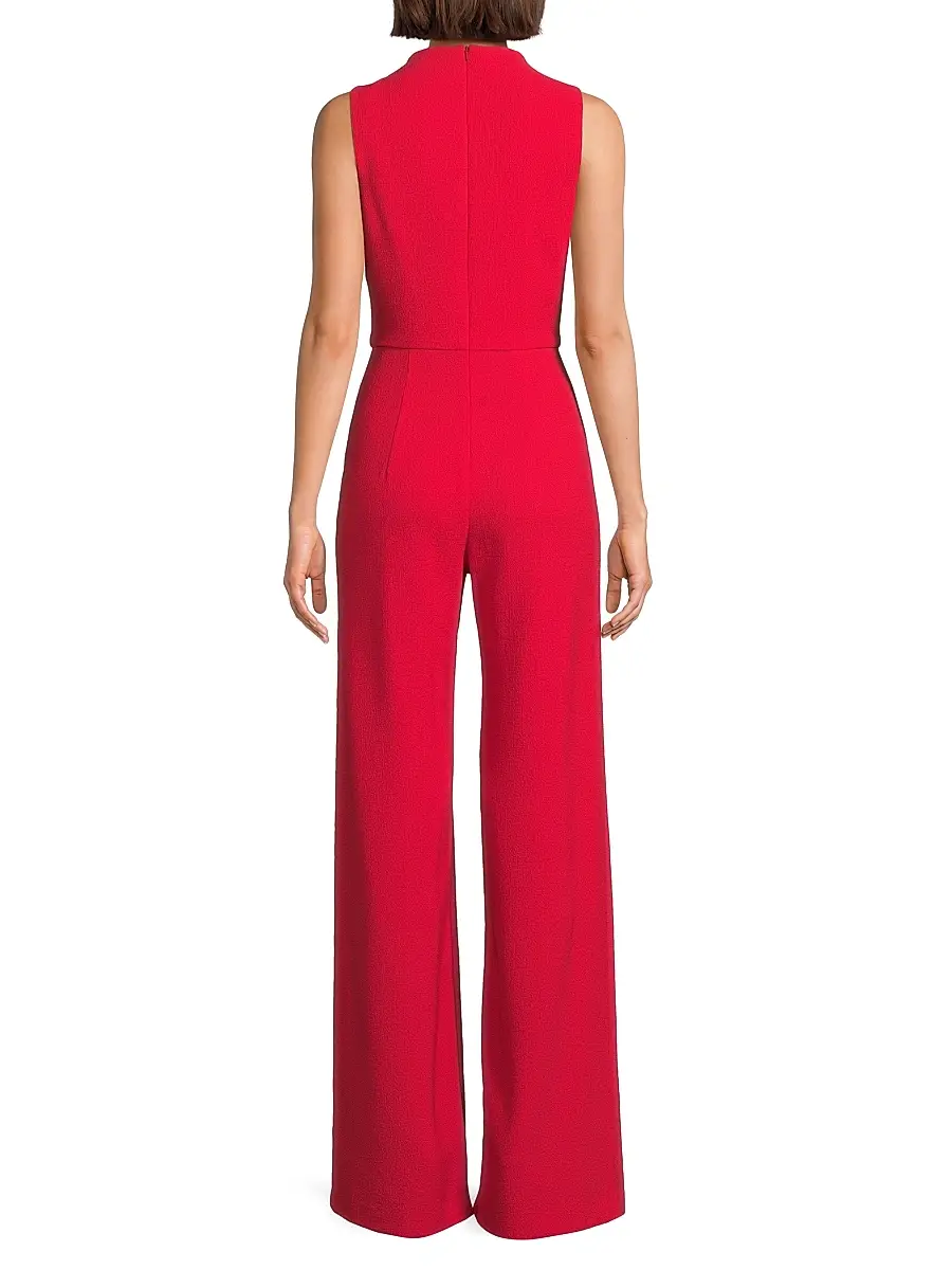 BLACK HALO Women's Corinne Sleeveless Flared-Leg Jumpsuit | Thumbnail 5