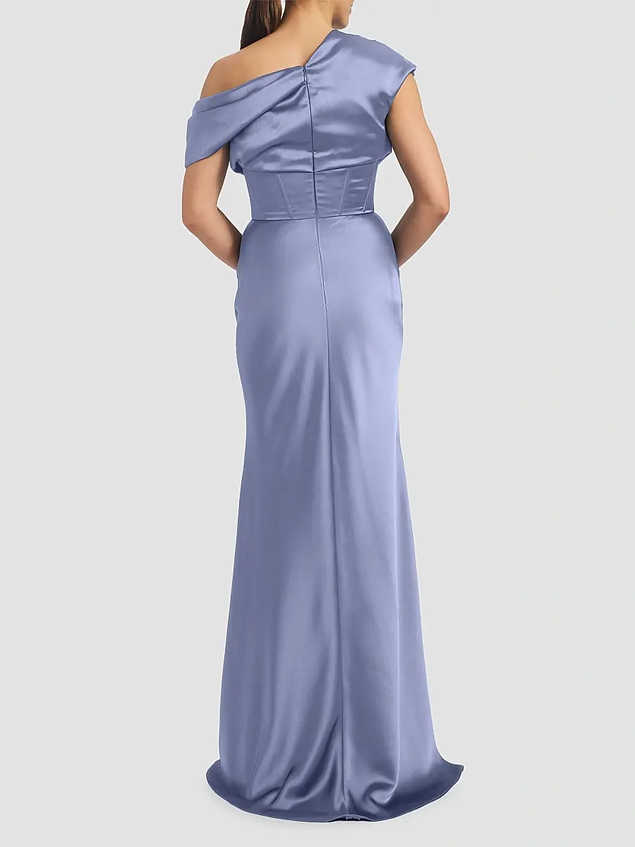 Amsale Women's Satin One-Shoulder Gown | Thumbnail 4 Amsale Women's Satin One-Shoulder Gown | Thumbnail 4