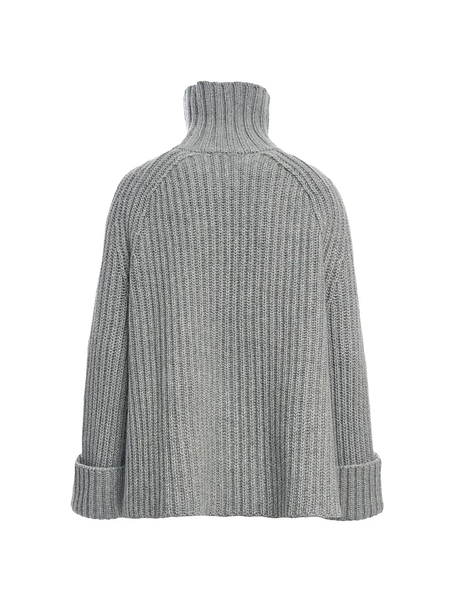 Malo Women's Rib-Knit Cashmere Raglan Turtleneck Sweater | Thumbnail 3 Malo Women's Rib-Knit Cashmere Raglan Turtleneck Sweater | Thumbnail 3