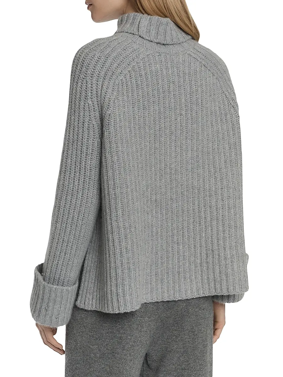 Malo Women's Rib-Knit Cashmere Raglan Turtleneck Sweater | Thumbnail 6 Malo Women's Rib-Knit Cashmere Raglan Turtleneck Sweater | Thumbnail 6