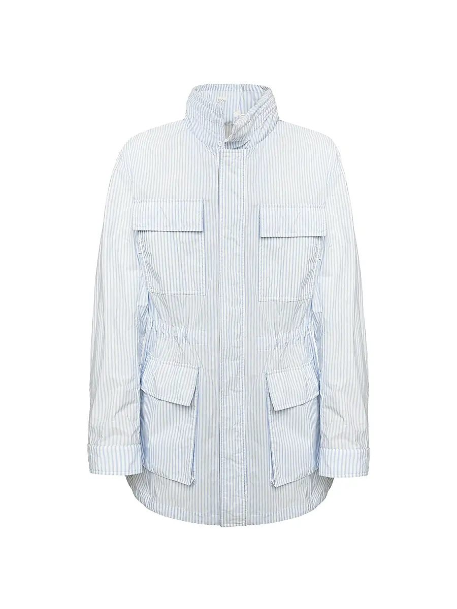 Malo Women's Oversized Field Jacket - Candido Fog Blue | Image 1 Malo Women's Oversized Field Jacket - Candido Fog Blue | Image 1