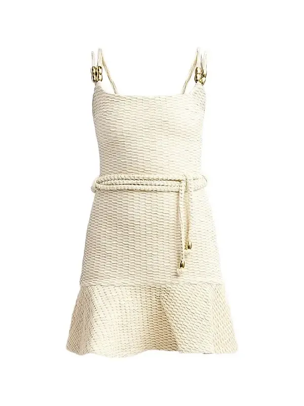 Women's Golden Knit Mini Dress