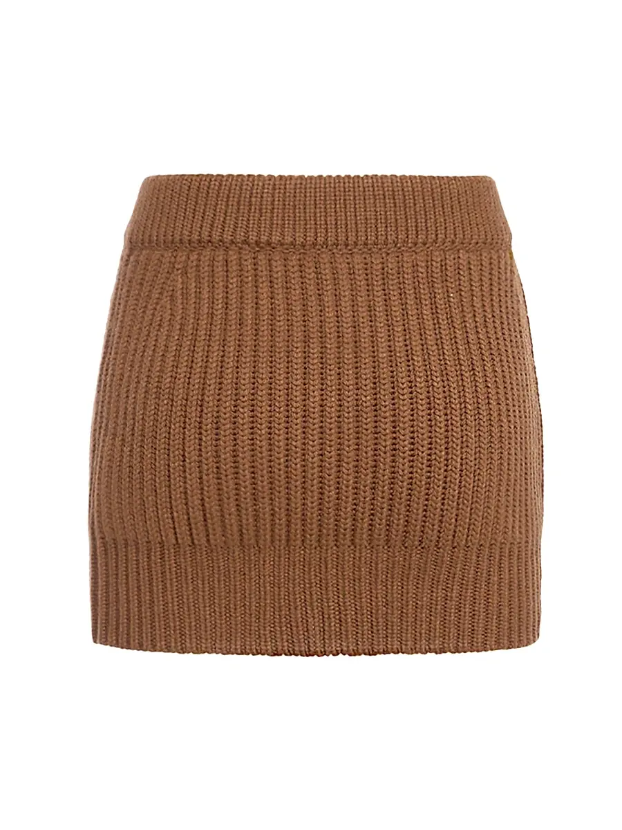 Malo Women's Rib-Knit Cashmere Miniskirt | Thumbnail 2 Malo Women's Rib-Knit Cashmere Miniskirt | Thumbnail 2