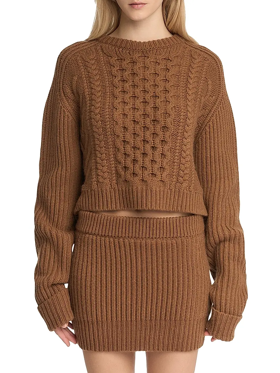 Malo Women's Cable-Knit Cashmere Sweater | Thumbnail 4 Malo Women's Cable-Knit Cashmere Sweater | Thumbnail 4