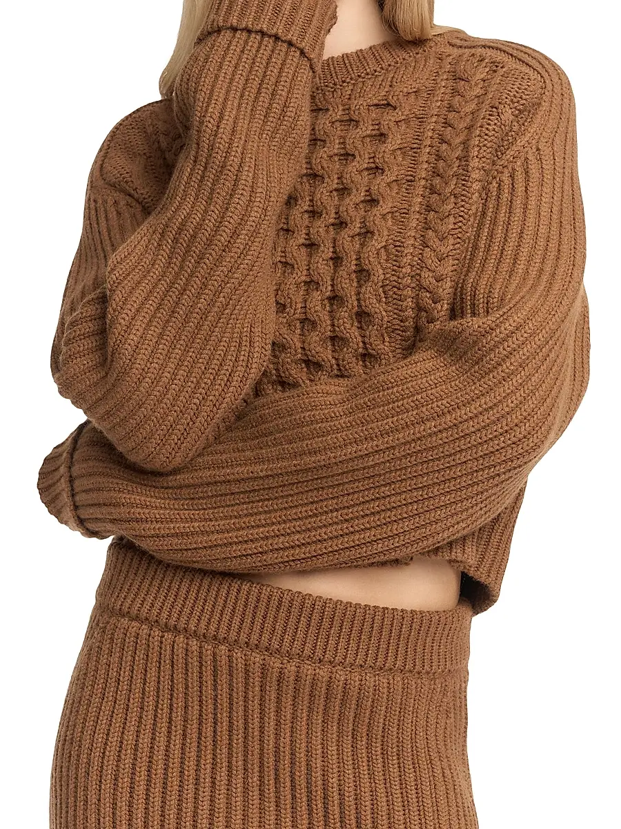 Malo Women's Cable-Knit Cashmere Sweater | Thumbnail 7 Malo Women's Cable-Knit Cashmere Sweater | Thumbnail 7
