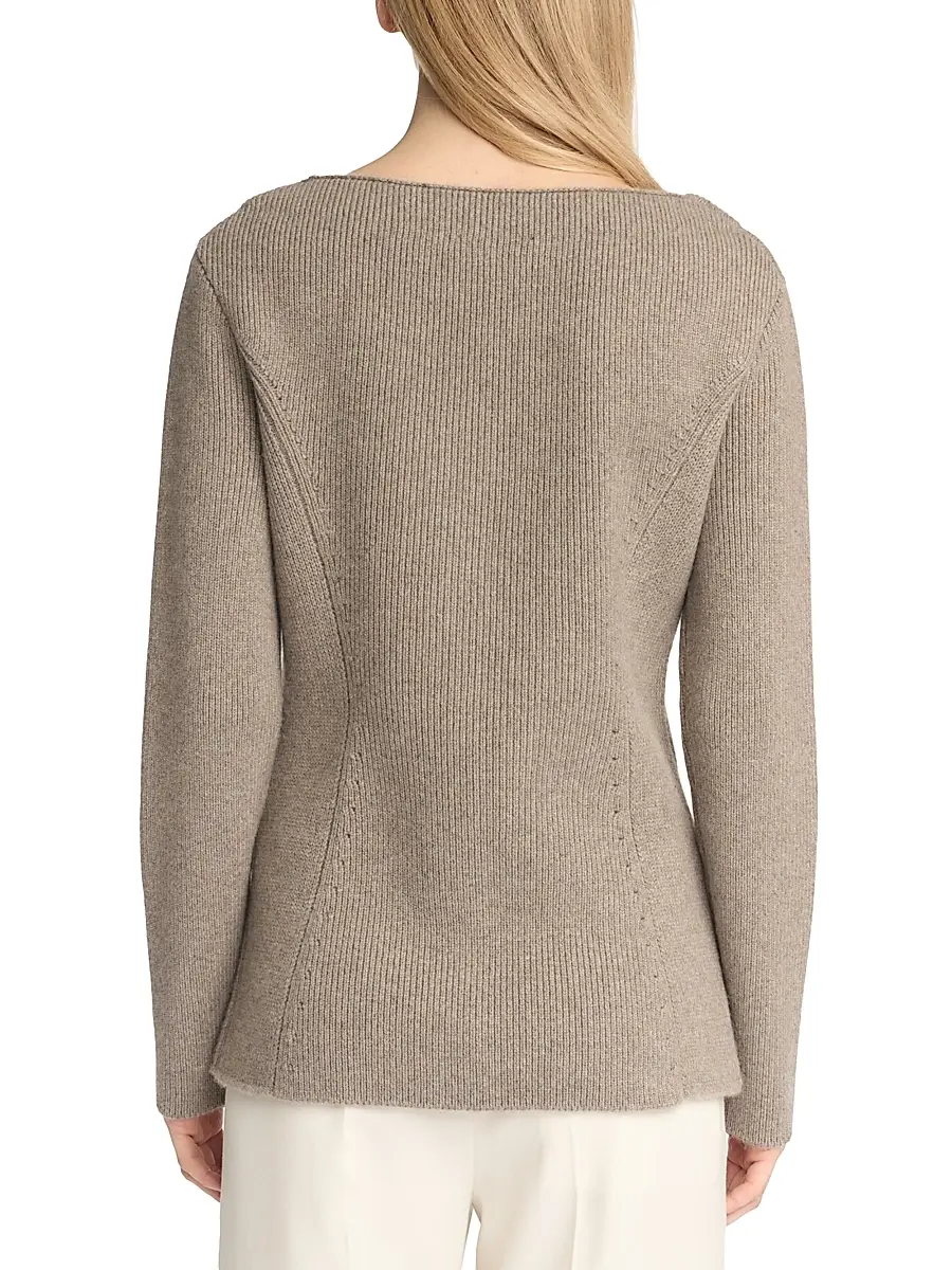 Malo Women's Rib-Knit Cashmere Pocket Cardigan | Thumbnail 6 Malo Women's Rib-Knit Cashmere Pocket Cardigan | Thumbnail 6