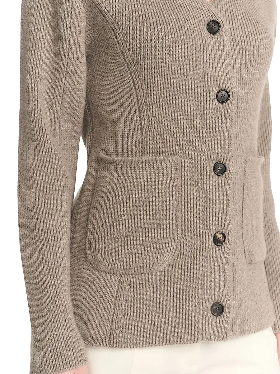 Malo Women's Rib-Knit Cashmere Pocket Cardigan | Thumbnail 7 Malo Women's Rib-Knit Cashmere Pocket Cardigan | Thumbnail 7