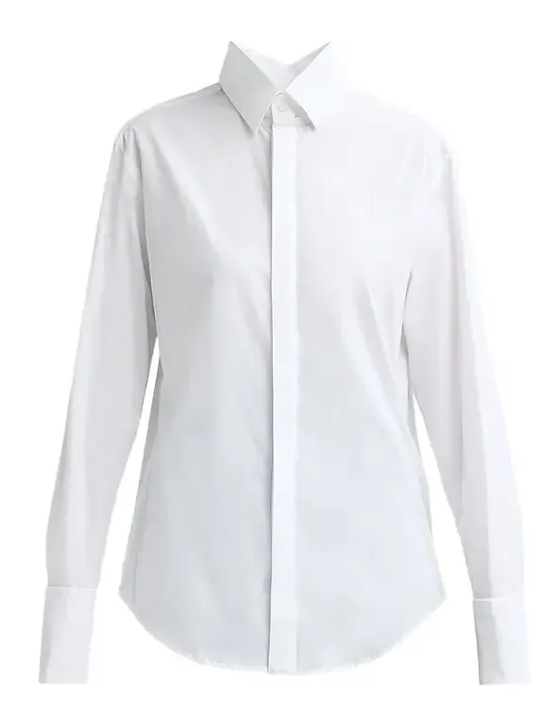Jean Paul Gaultier Women's Open Fly Away Cotton Shirt