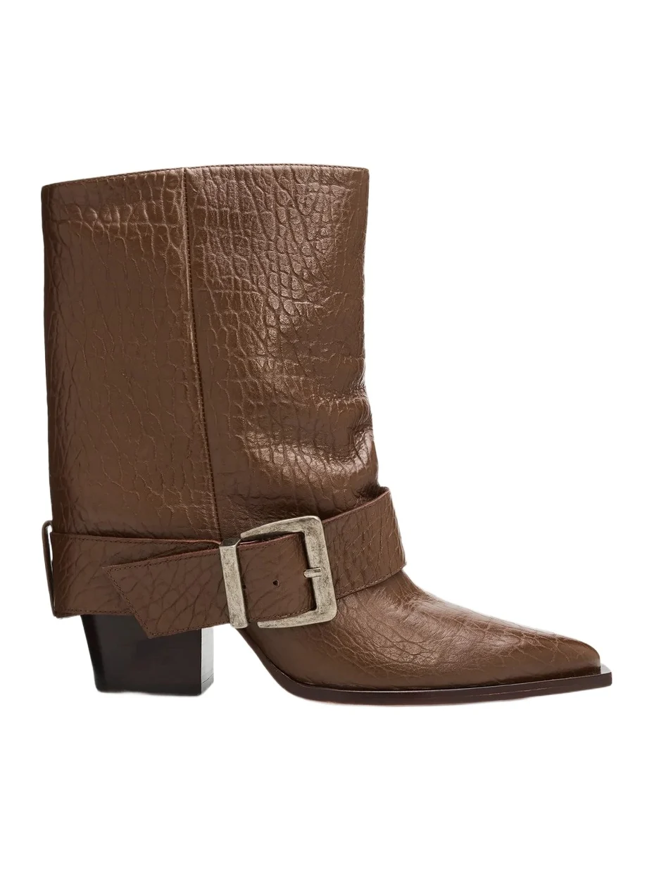 Women's Parker 85MM Buckled Leather Booties Women's Parker 85MM Buckled Leather Booties