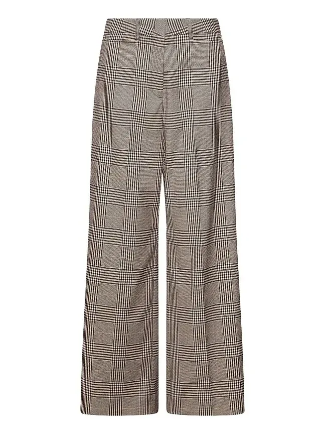 Women's Glen Plaid Viscose Blend Trousers