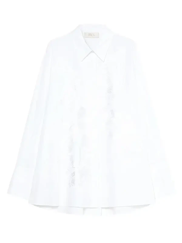 Women's Embroidered Poplin Tunic Shirt