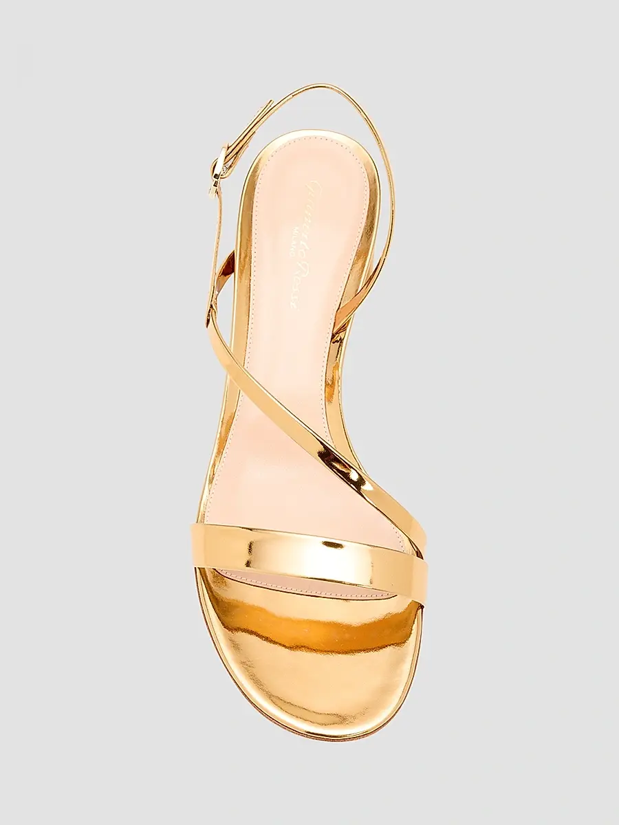 Gianvito Rossi Women's Betsey 45MM Metallic Leather Sandals | Thumbnail 4 Gianvito Rossi Women's Betsey 45MM Metallic Leather Sandals | Thumbnail 4