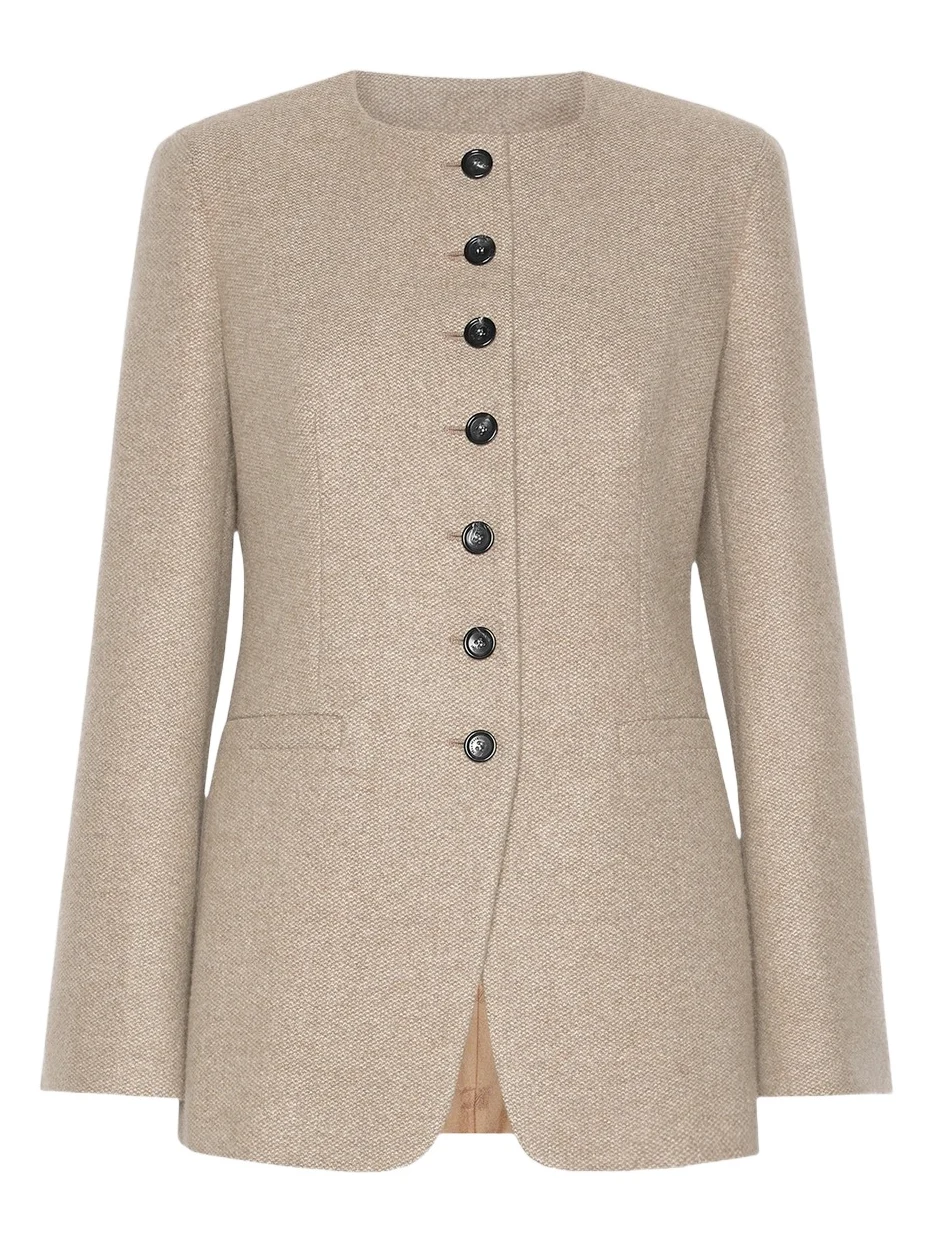 Women's Cashmere Crewneck Jacket Women's Cashmere Crewneck Jacket