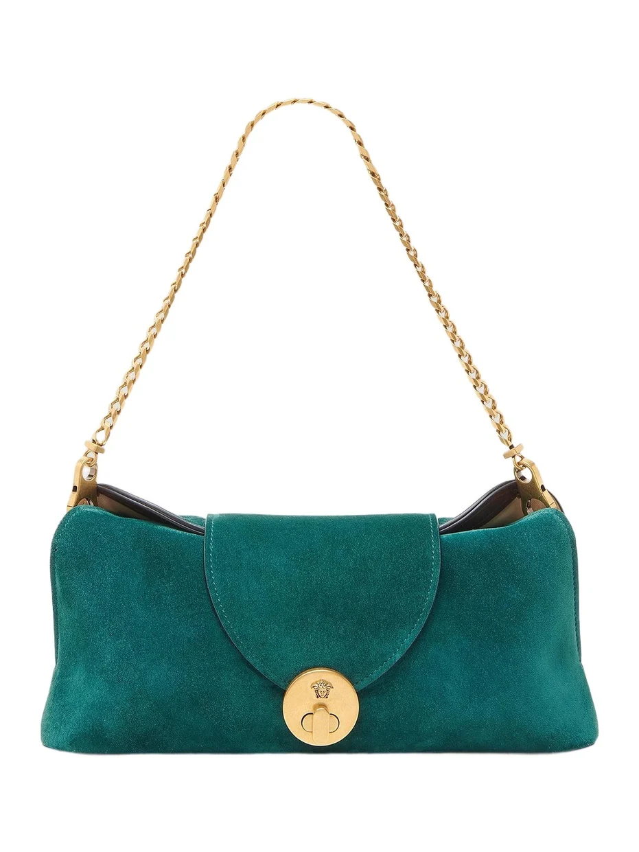 Women's Medusa Suede Clutch Women's Medusa Suede Clutch