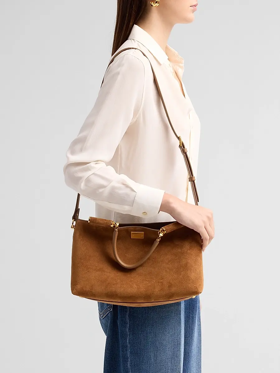 Dolce & Gabbana Women's Vittoria Suede Shoulder Bag | Thumbnail 2 Dolce & Gabbana Women's Vittoria Suede Shoulder Bag | Thumbnail 2