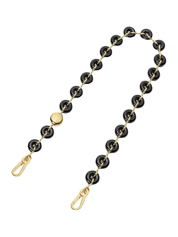 Women's Goldtone Beaded Chain Strap Women's Goldtone Beaded Chain Strap