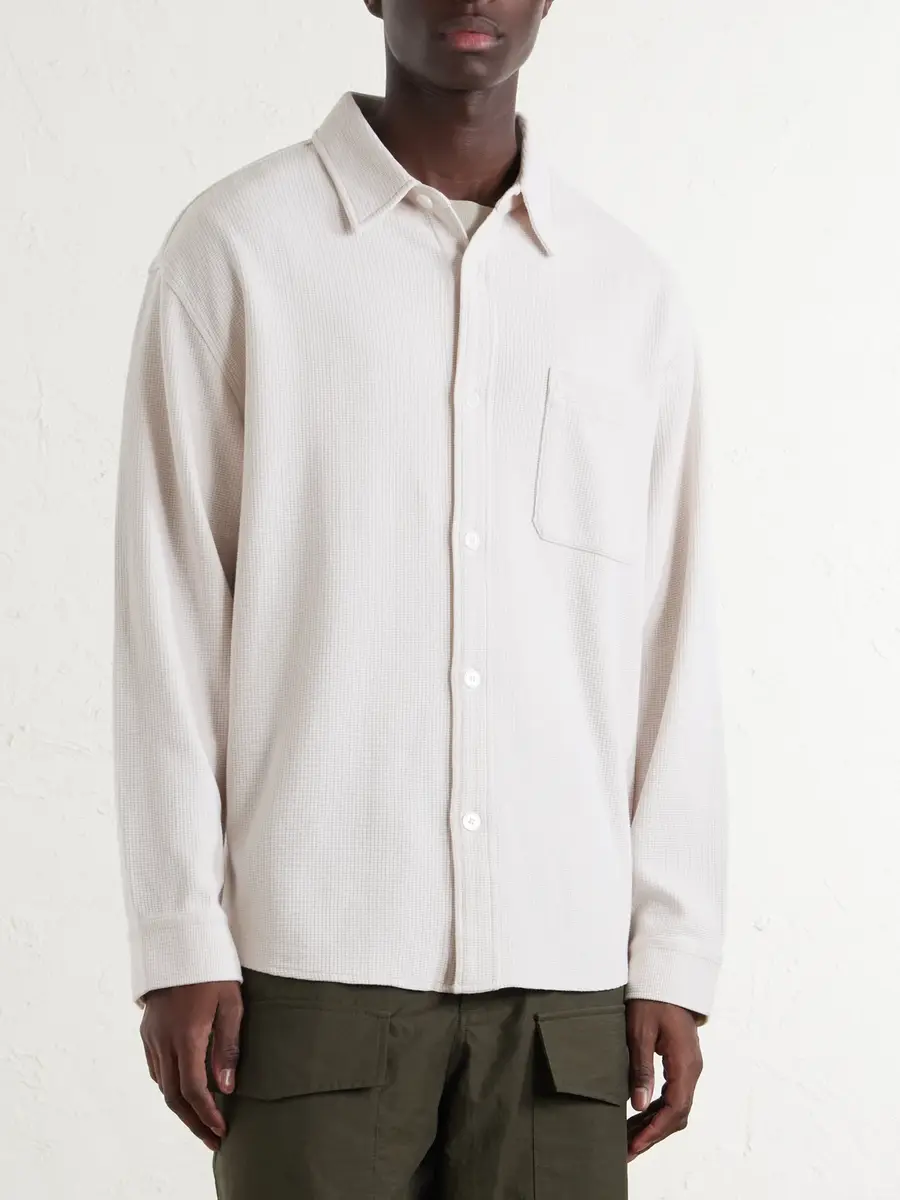 Frame Waffle-Knit Cotton Shirt - Men | Thumbnail 3 Frame Waffle-Knit Cotton Shirt - Men | Thumbnail 3