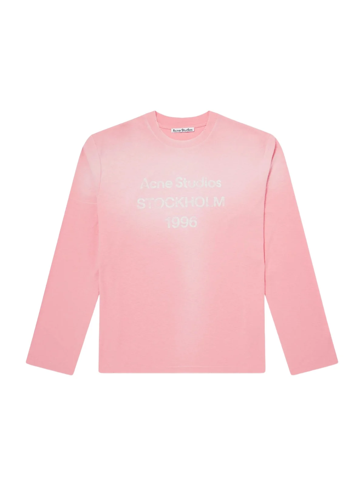 Acne Studios Edden U 1996 Logo-Print Distressed Cotton and Hemp-Blend T-Shirt - Men