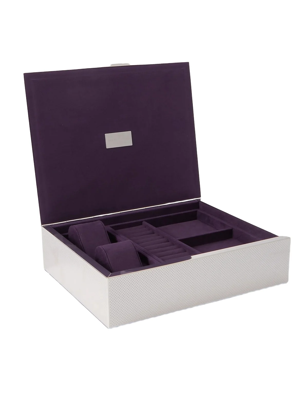 Silver-Plated Watch and Jewellery Box - Men Silver-Plated Watch and Jewellery Box - Men