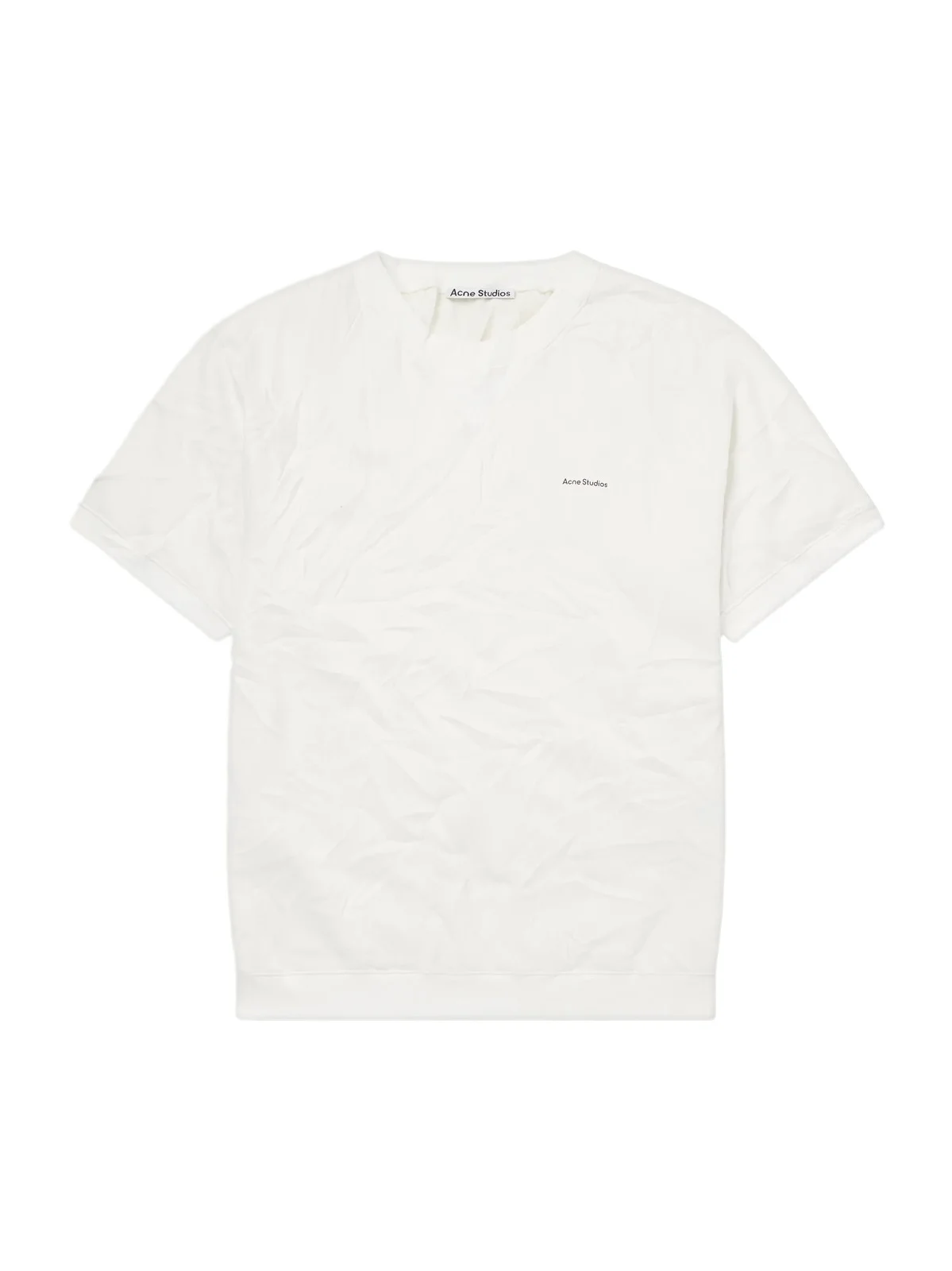 Acne Studios Fansas Logo-Print Crinkled-Jersey T-Shirt - Men
