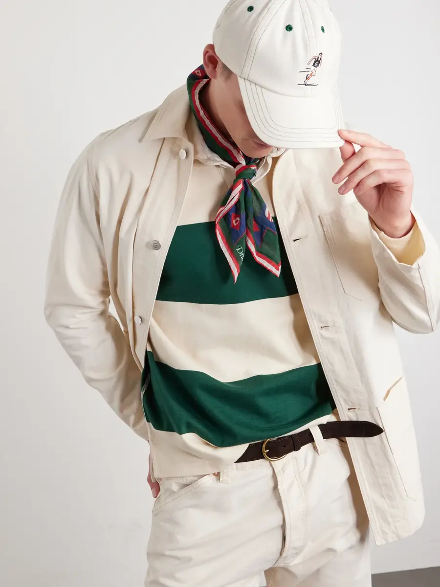 Drake's Embroidered Cotton-Twill Cap - Men | Thumbnail 3 Drake's Embroidered Cotton-Twill Cap - Men | Thumbnail 3