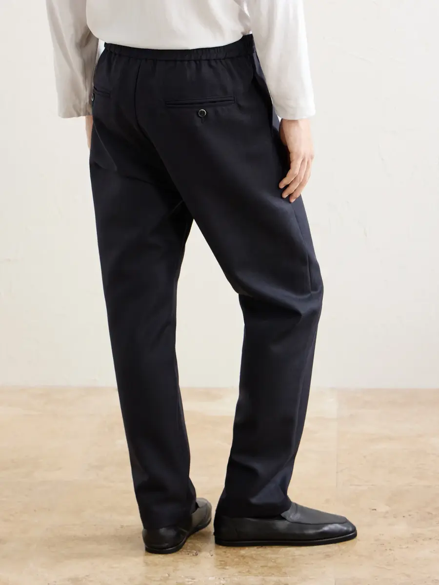 Barena Straight-Leg Herringbone Virgin Wool Trousers - Men | Thumbnail 4