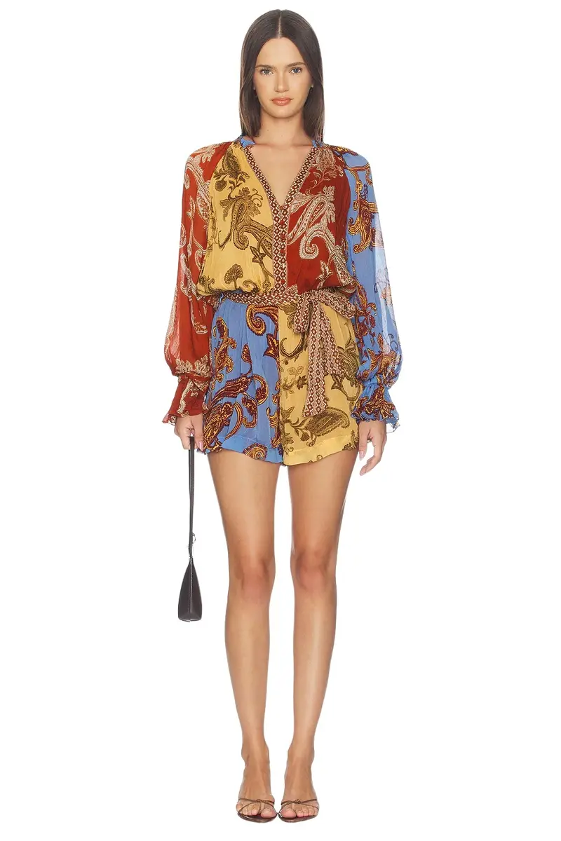 Hemant & Nandita Romper With Tie Belt
