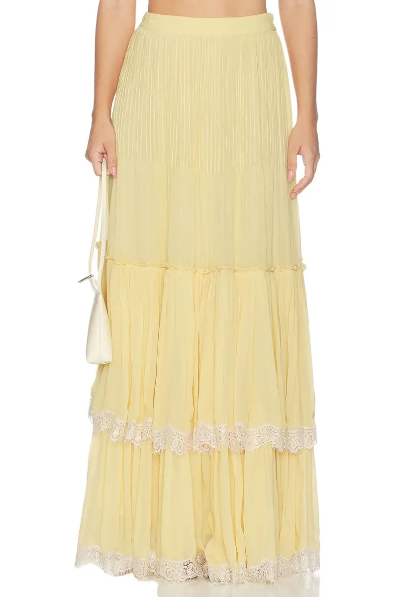 Hemant & Nandita Pintuck Maxi Skirt