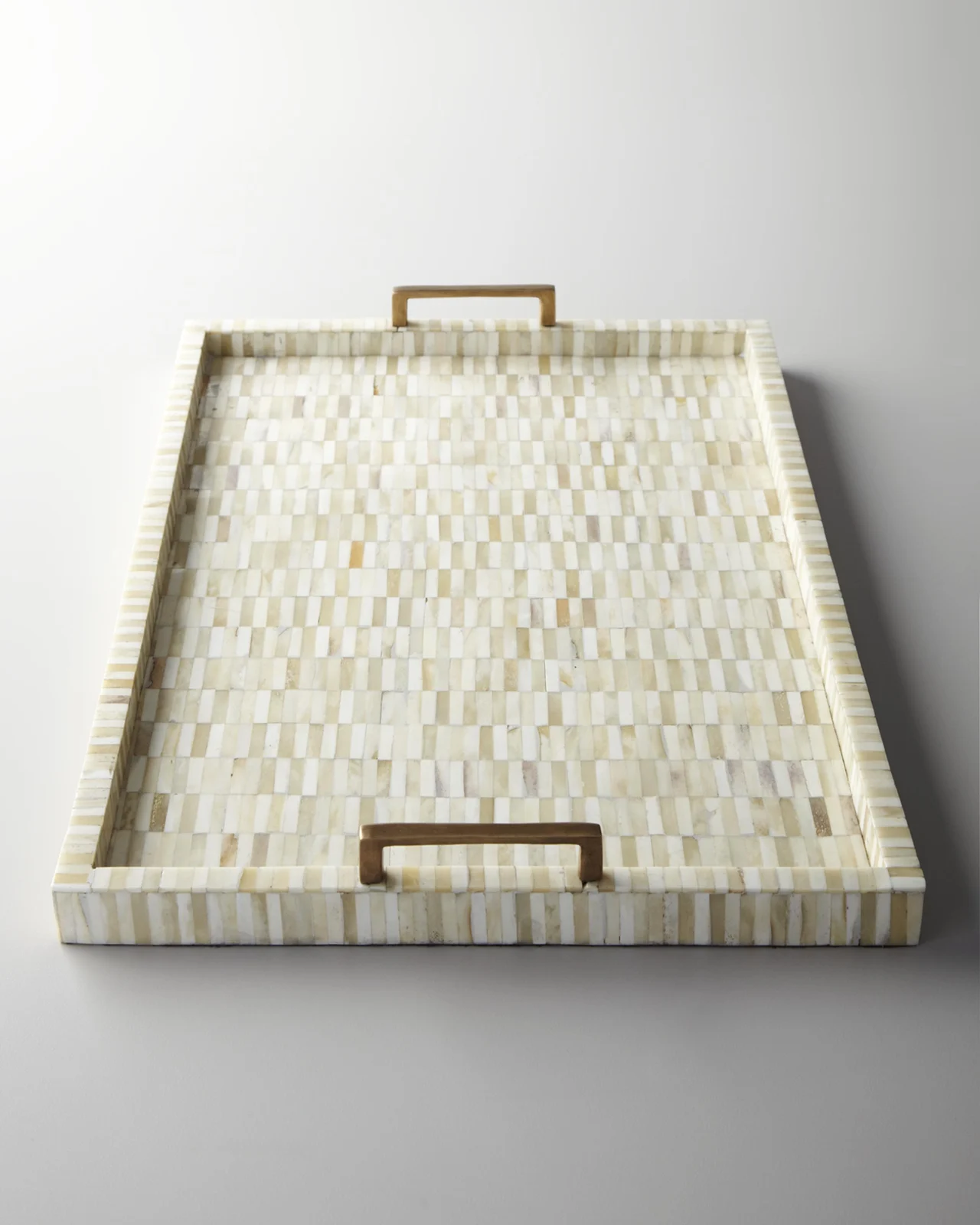 Regina Andrew Bone Tray with Brass Handles