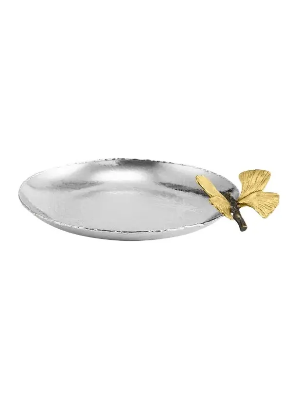 Michael Aram Butterfly Ginkgo Round Trinket Tray