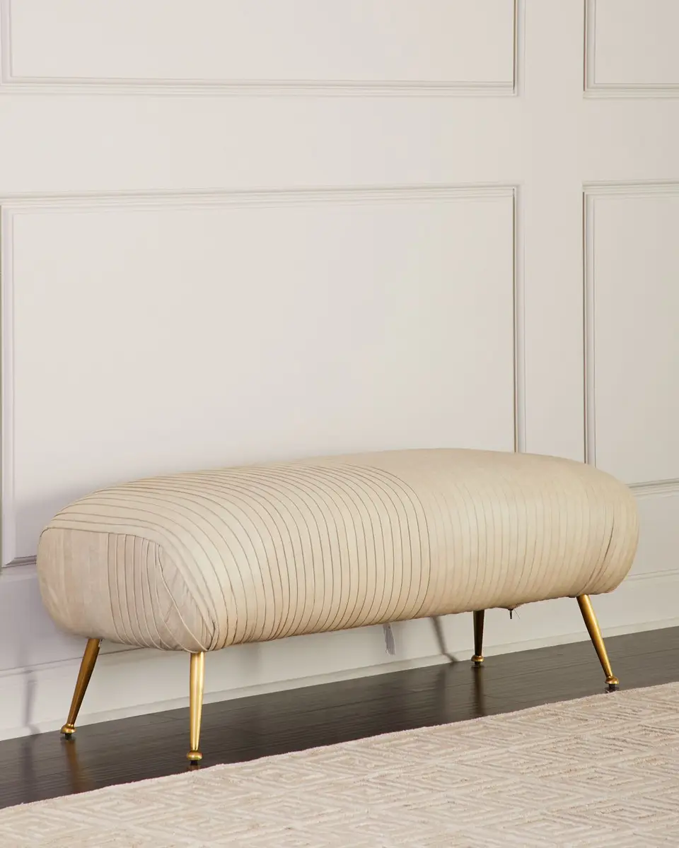 Regina Andrew Beretta Leather Bench | Image 1 Regina Andrew Beretta Leather Bench | Image 1
