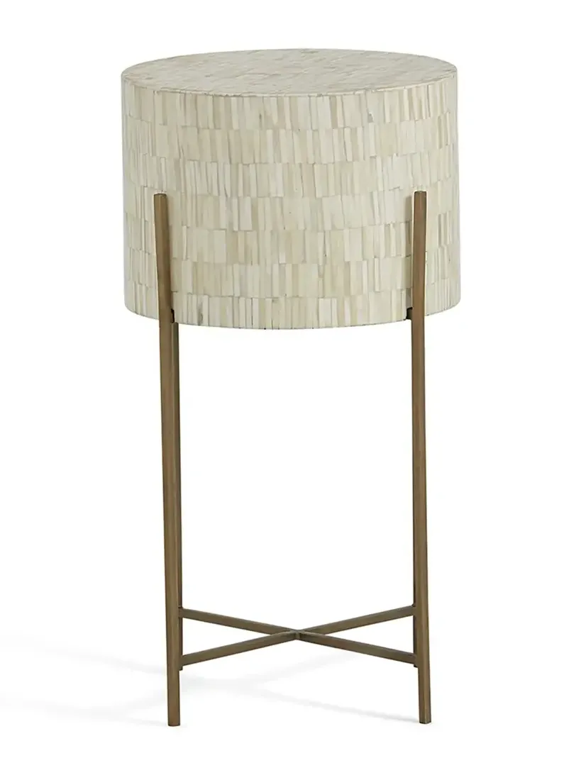 Regina Andrew Bone Drum Accent Table