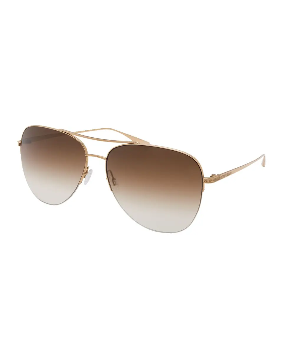 BARTON PERREIRA Chevalier Brown Titanium Aviator Sunglasses | Thumbnail 3