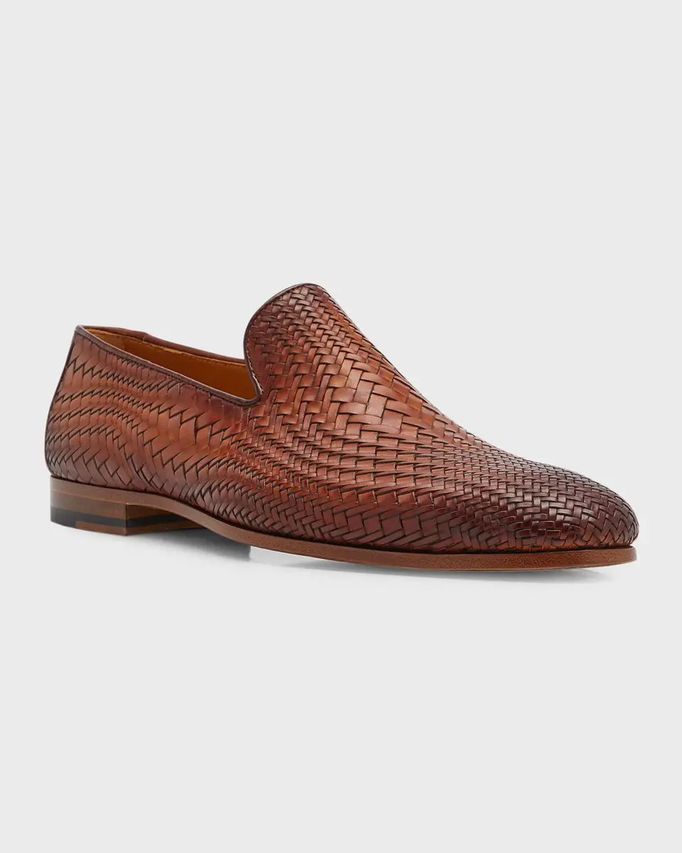 Magnanni Men's Herrera Woven Burnish Loafers | Thumbnail 3
