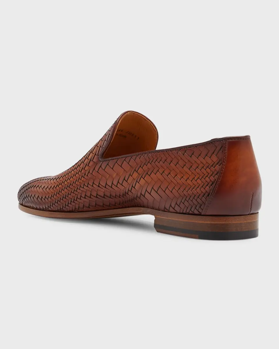 Magnanni Men's Herrera Woven Burnish Loafers | Thumbnail 4