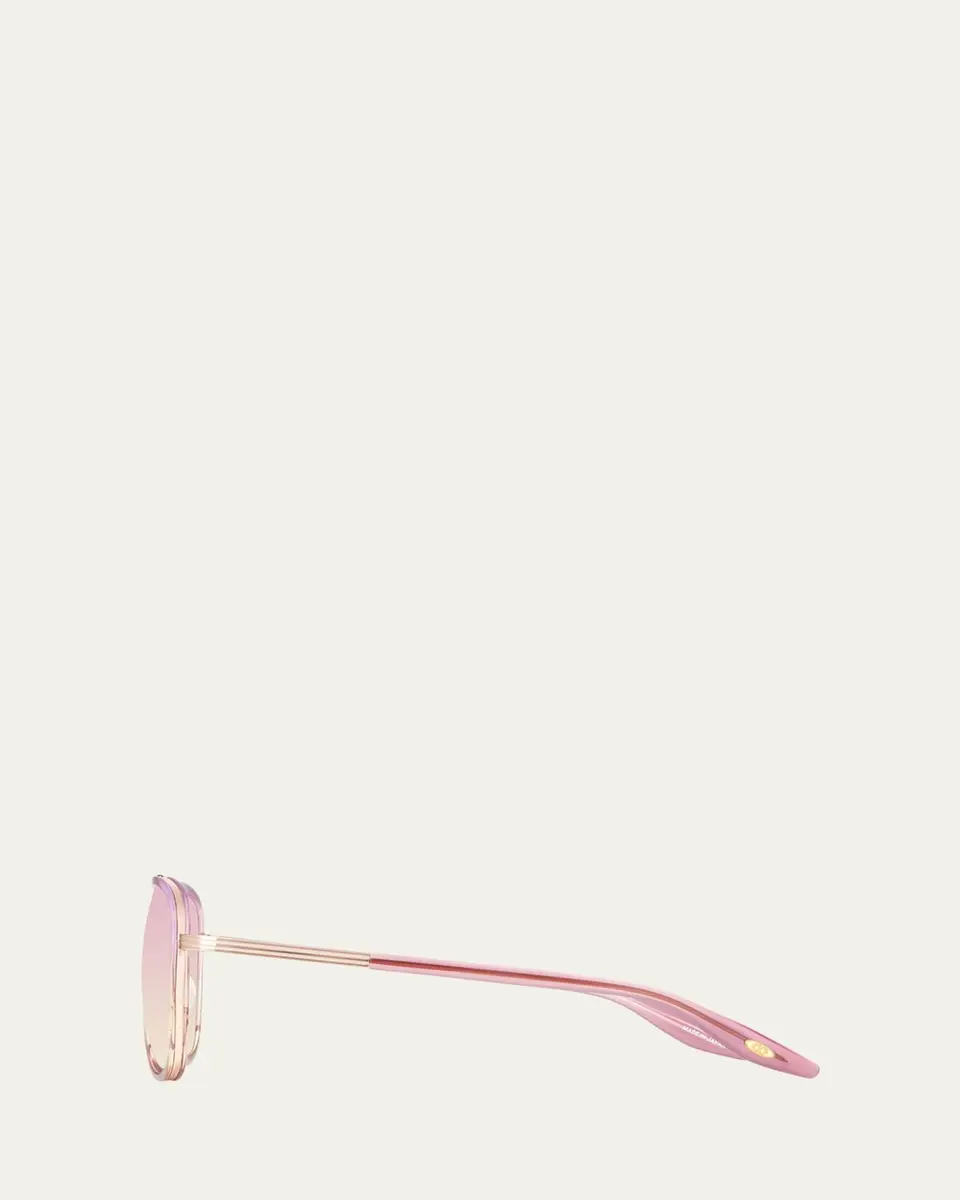 BARTON PERREIRA Cani Titanium Aviator Sunglasses | Thumbnail 3