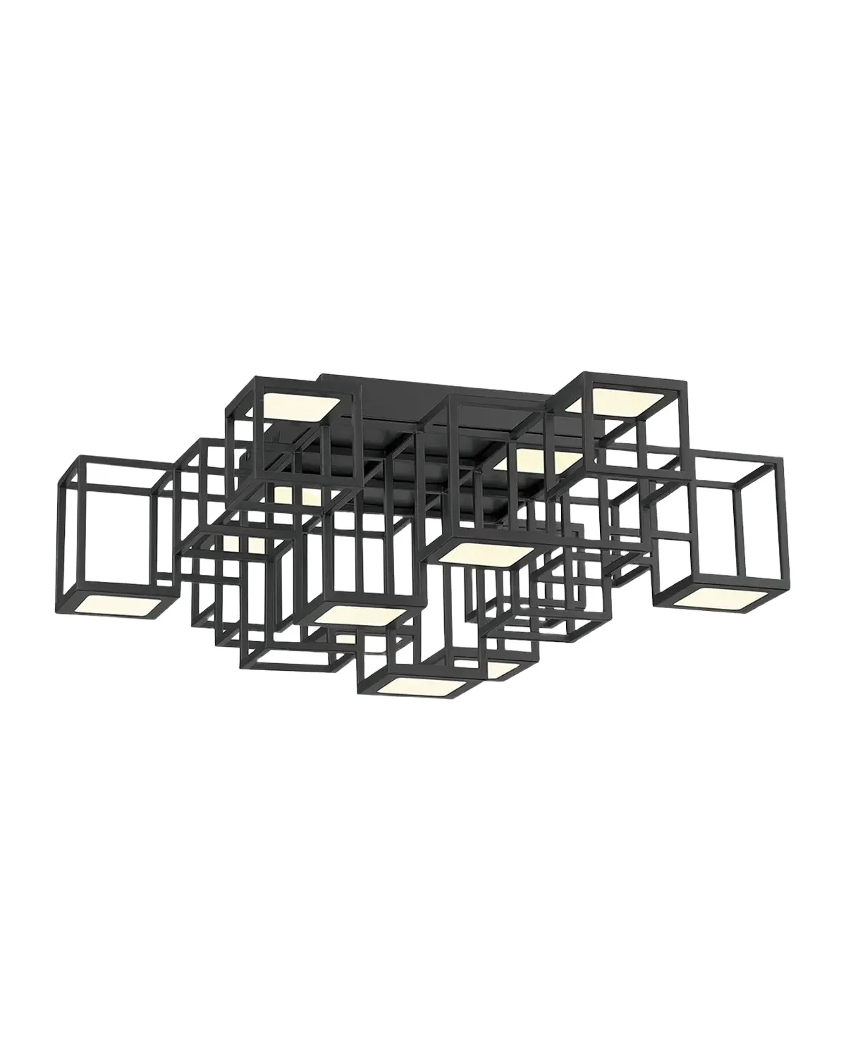 Eurofase Ferro Geometric Cube Flush Mount