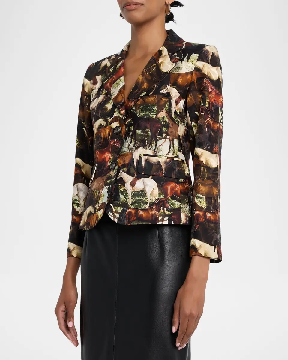 Libertine Take The Reins Silk Single-Breasted Jacket | Thumbnail 4